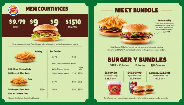 Burger King Menu Calories And Price