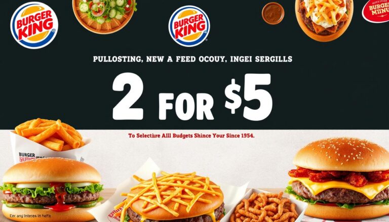 Burger King Menu Prices 2 For $5 Price that’s hard to beat